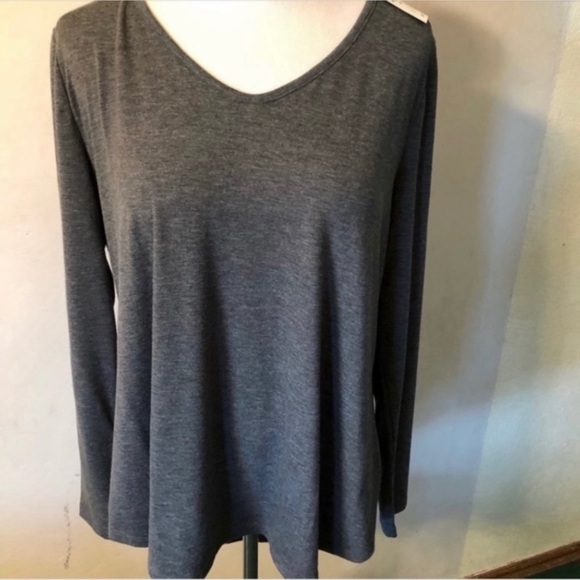 Lane Bryant XL Gray/Black Blouse(NWT) - Picture 1 of 6